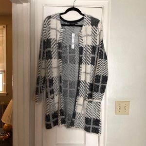 Plaid Knit Duster